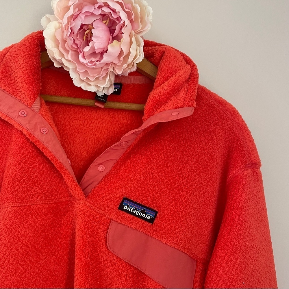 Patagonia Synchilla Fleece Pullover Orange XL Extra Large - Picture 4 of 9